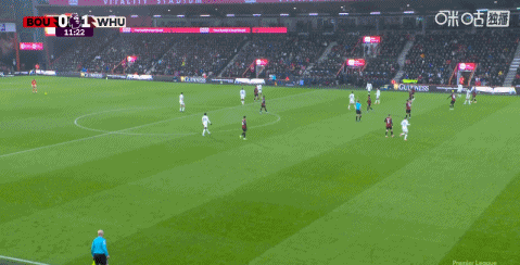 半场：西汉姆联2-0伯恩茅斯，威尔逊双响，阿雷奥拉送助攻